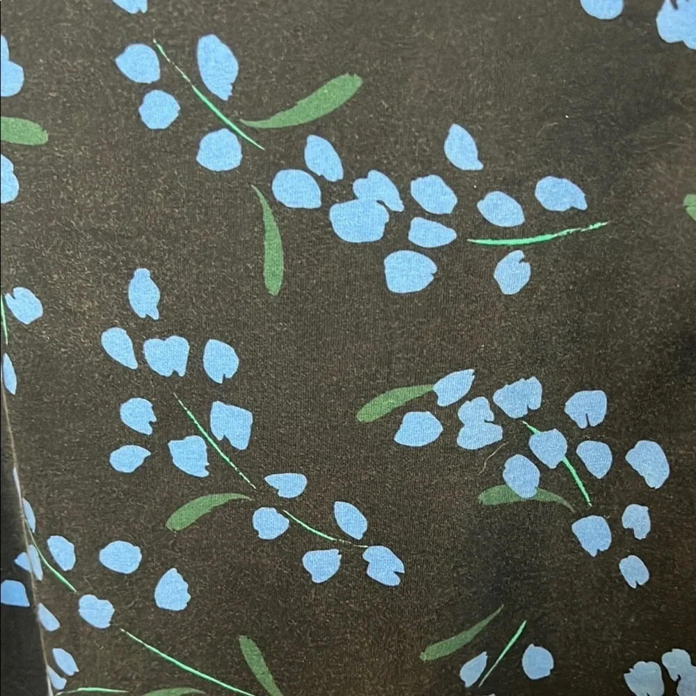 Kate Spade Black and Blue Sea Breeze long sleeve Dress size Small
